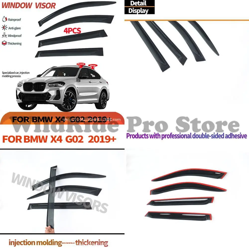

1 set For BMW X4 Window Rain Visor for BMW X4 F26 G02 2019+