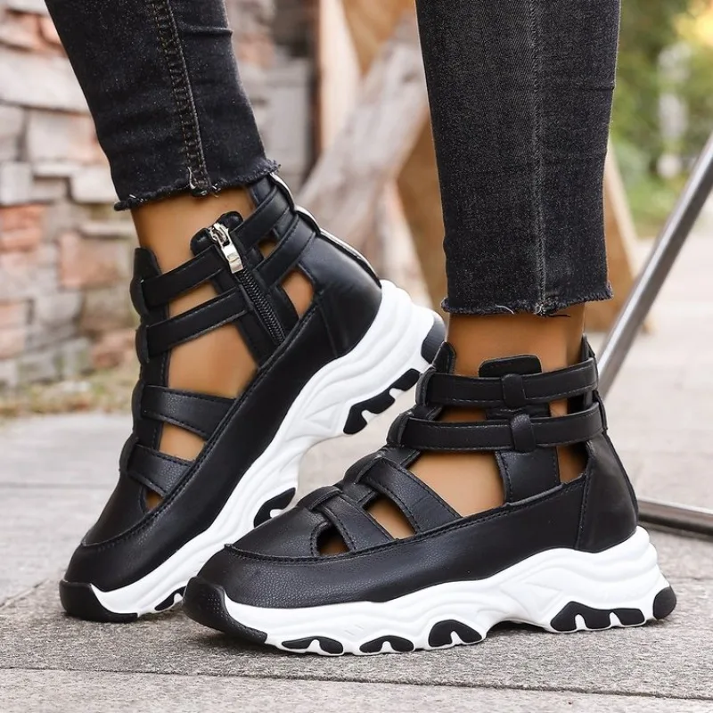 2026 Sommer Neue Übergrößen Damen-Sandalen Mode Runde Spitze Freizeit-Sport Baotou-Sandalen Damenschuhe