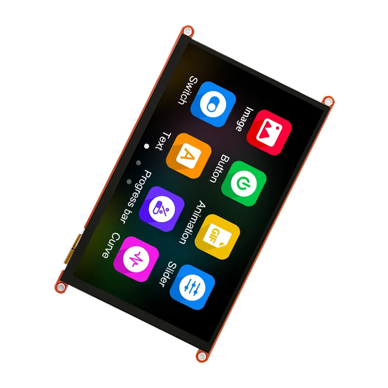 GUITION HMI interface screen 7.0inch capacitive touch IPS or without touch 1024*600 400MHz dominant frequency software editing