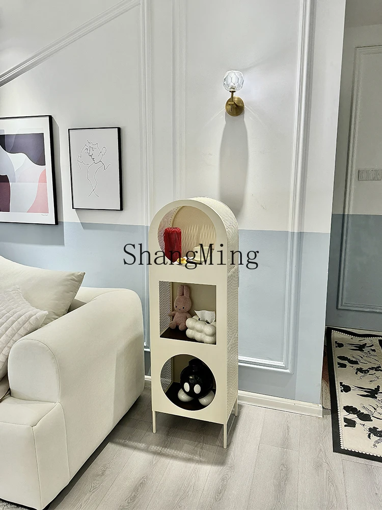 

CL cream wind floor bookshelf living room against the wall home creative book storage shelf bedroom wrought iron bookcase
