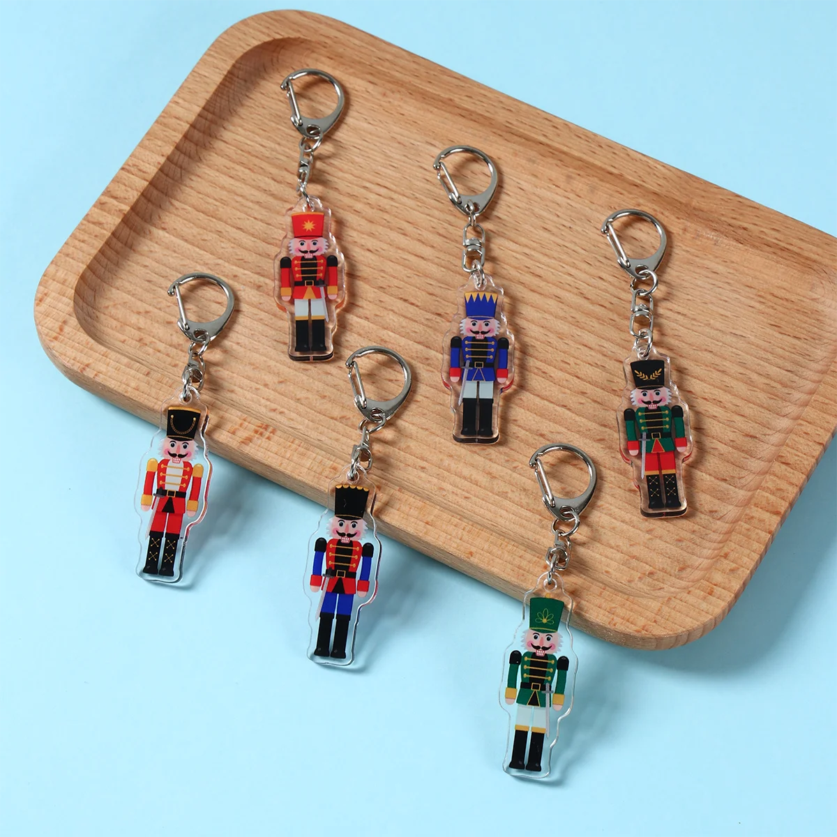 Christmas Nutcracker Keychain Merry Christmas Decoration for Home 2024 Xmas Pendant Ornaments Navidad Natal New Year Gift 2025