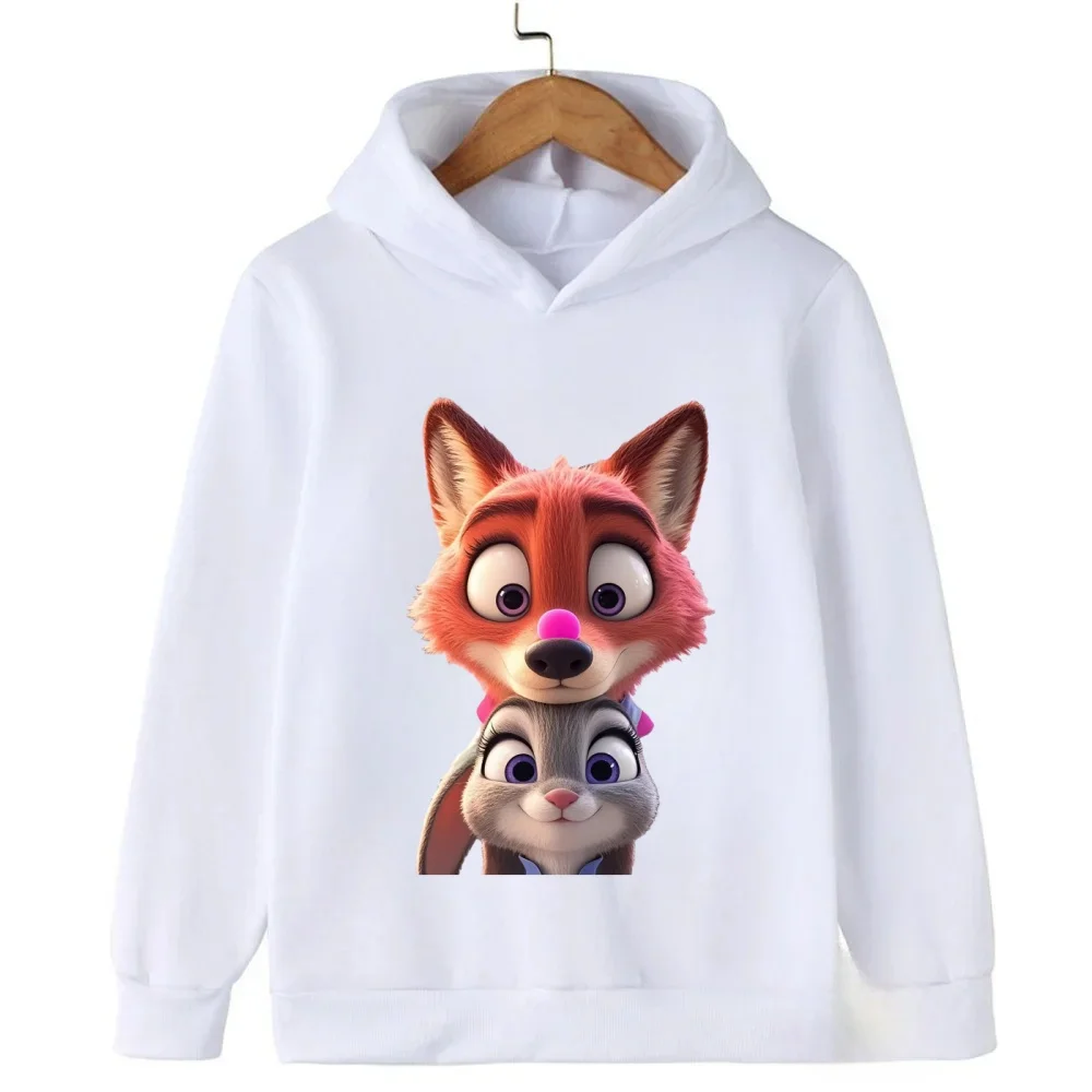 

Zootopia Cartoon Print Judy Officer Children's Hoodies Warm Sweatshirts Boys and Girls Daily School Casual Clothes