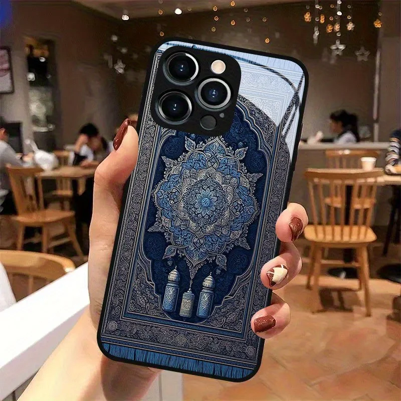 

Blue Carpet Pattern Design phone case Suitable for Iphone 17, 16, 15, 14, 13, 12, 11, 11Pro Max Anti-drop protection