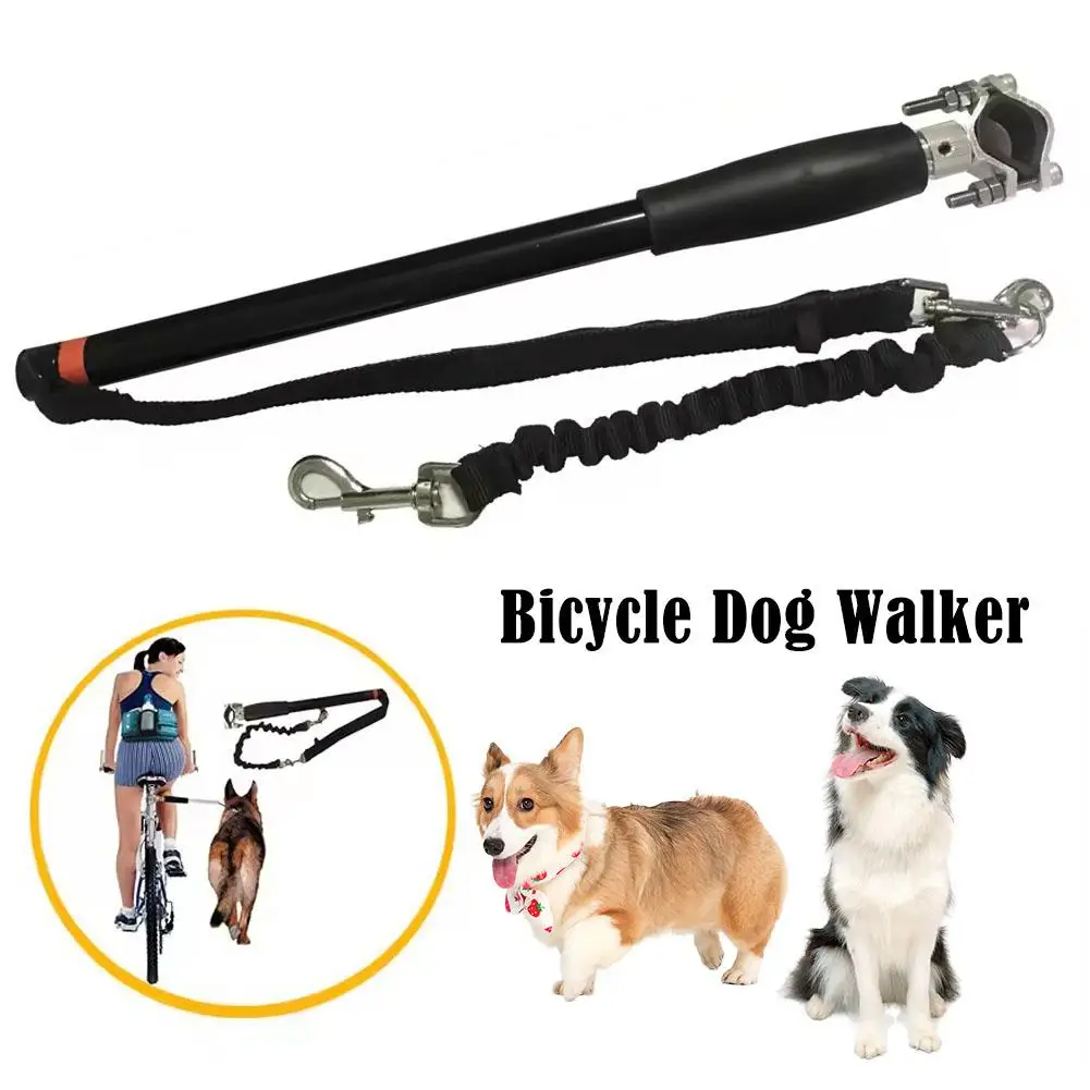 Bicycle Dog Walker Bicycle Traction Hands Free Safe Buffer Dog Convenient Leash Elastic Removable Reliable Comfortable P1S4