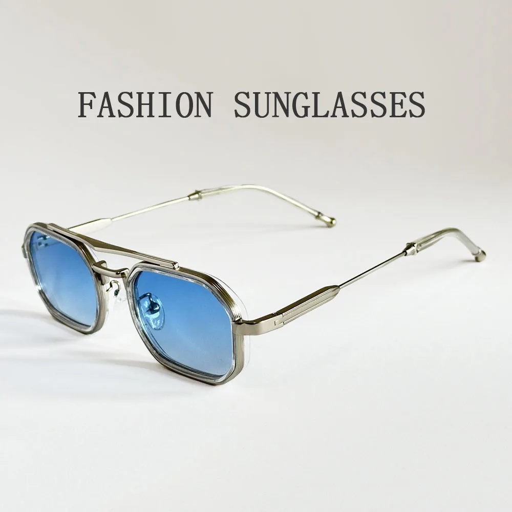 Kwadratowe punkowe okulary przeciwsłoneczne dla mężczyzn luksusowe Vintage okulary przeciwsłoneczne w stylu steampunk kobiety modne modne okulary Dropshipping Gafas De Sol Hombre — zdjęcie 5