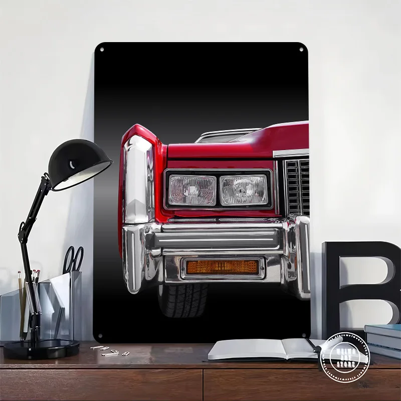 1976 Eldorado Convertible Poster Customized Vintage Metal Signs Wall Art Retro Tin Plaque for Garage Man Cave Bathroom Decor