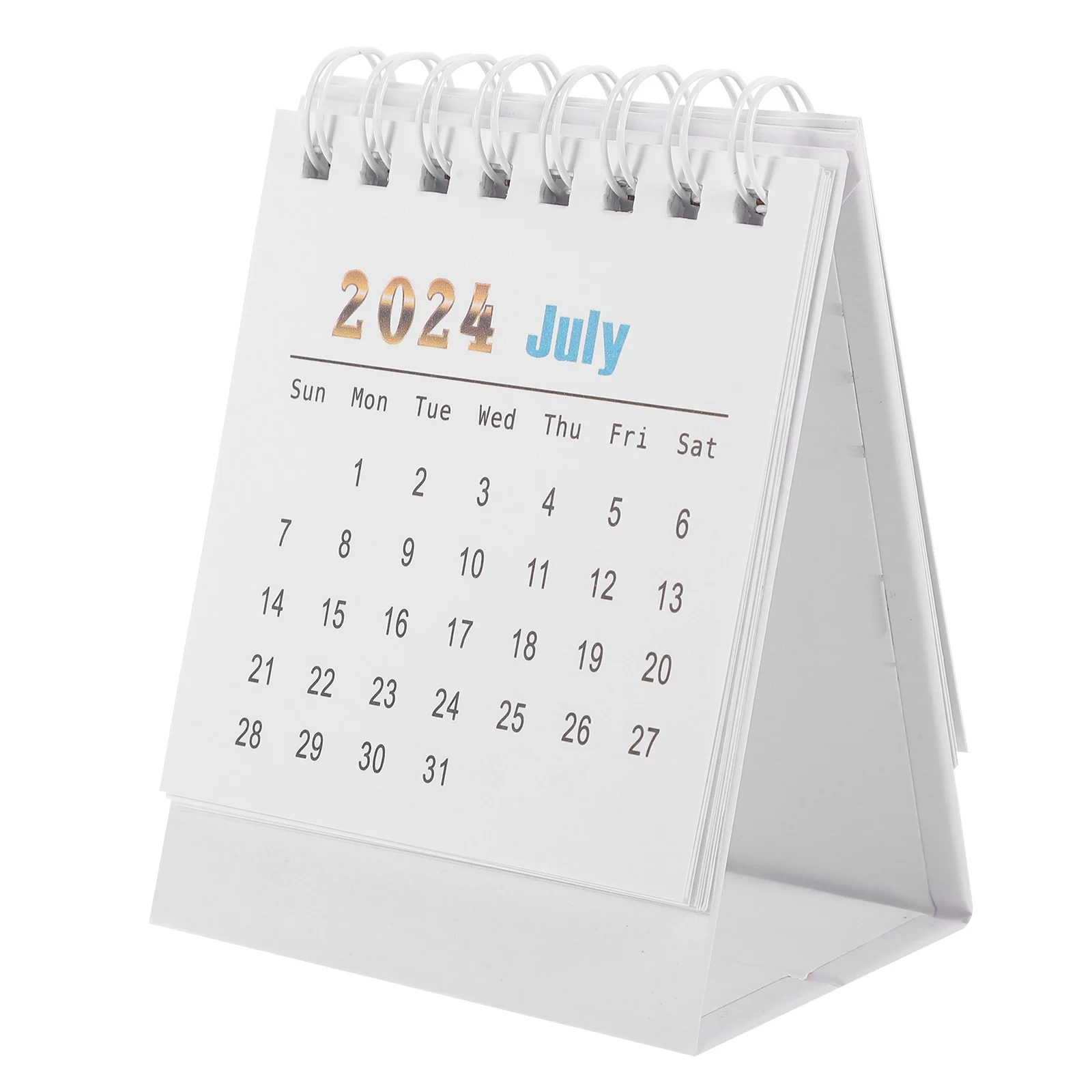 2024 Desktop Calendar Free Standing Paper Minimalist Desk Planner Small Portable for Office Home Daily Schedule