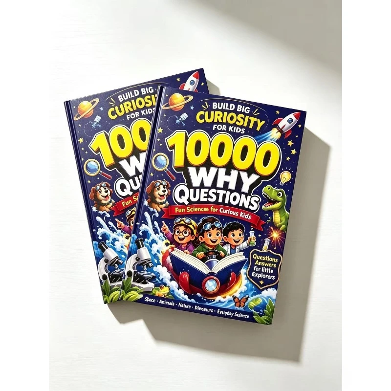 Children Educational Book 10000 Why Questions, Fun Science Q&A Book, Kids Learning Book about Animals Space Dinosaurs Nature