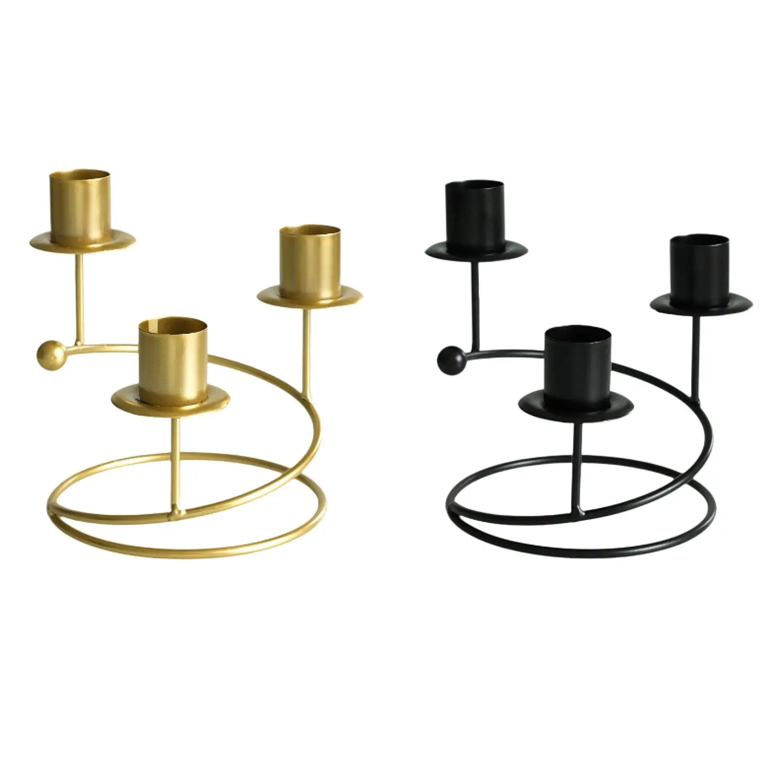 Candlestick Stand Pillar Candles Holder 3 Arms Candle Holder Tapered Candles Holder for Event