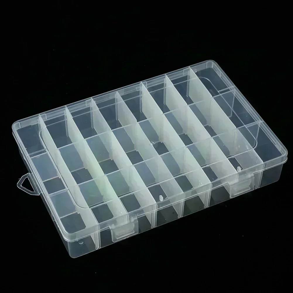 Caja de almacenamiento de 24 rejillas PP, compartimento de plástico, soporte para tornillos, contenedor organizador, 19x12,5x3,5 cm, 1 ud.