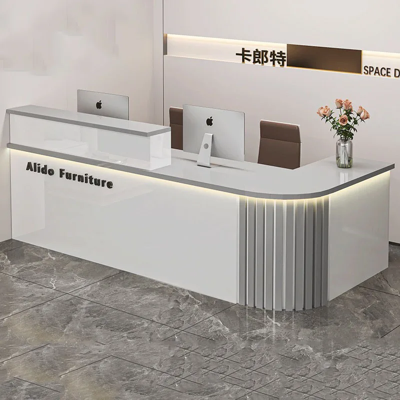 European Company Reception Desks Organizers Design Minimalist Reception Desks Welcome Mostrador De Tienda Space Saving Furniture