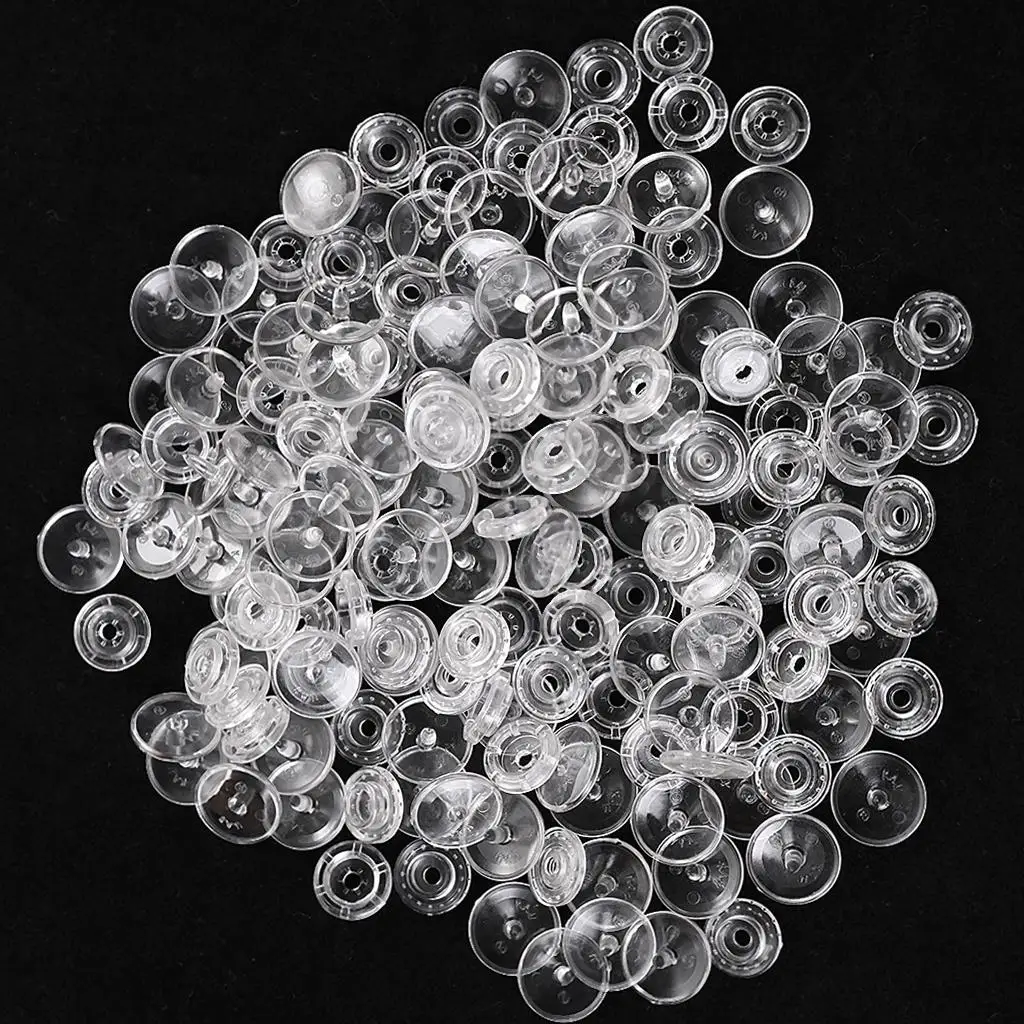 DIY Resin Snap Fasteners 1.2cm Plastic Popper Buttons Set for Bibs Diapers and Home Decoration