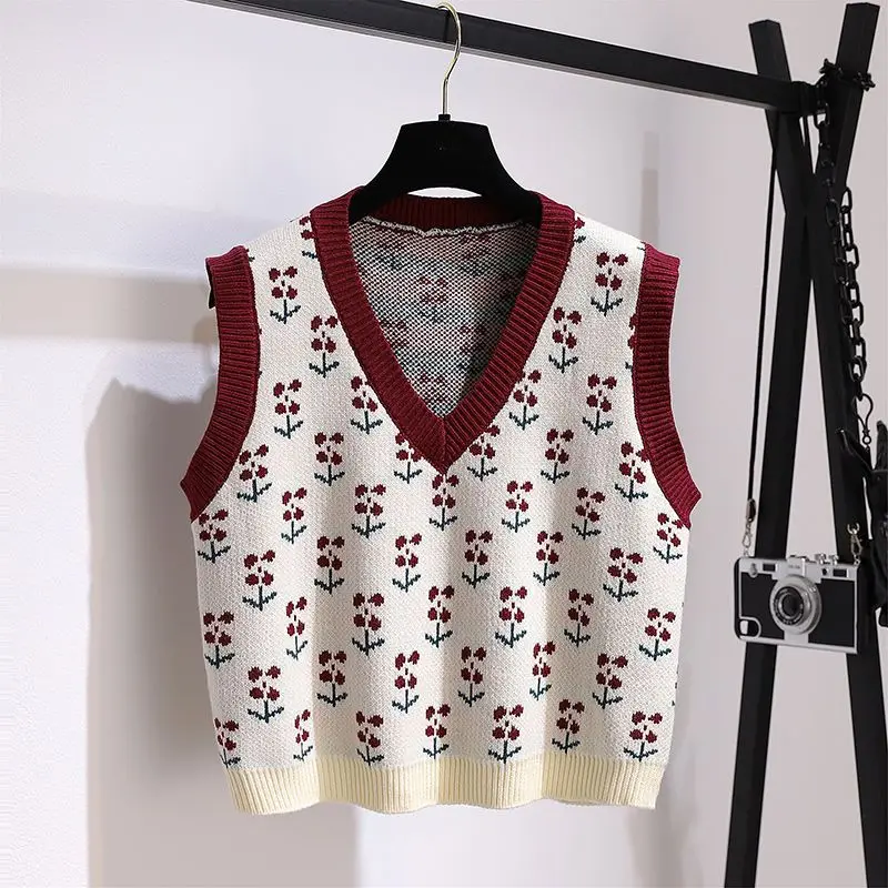 Autumn New Flower Knitted Tank Top Vest Pleated Long Sleeve Dress Two Piece Elegant Women's Dress Set Winter Outfits