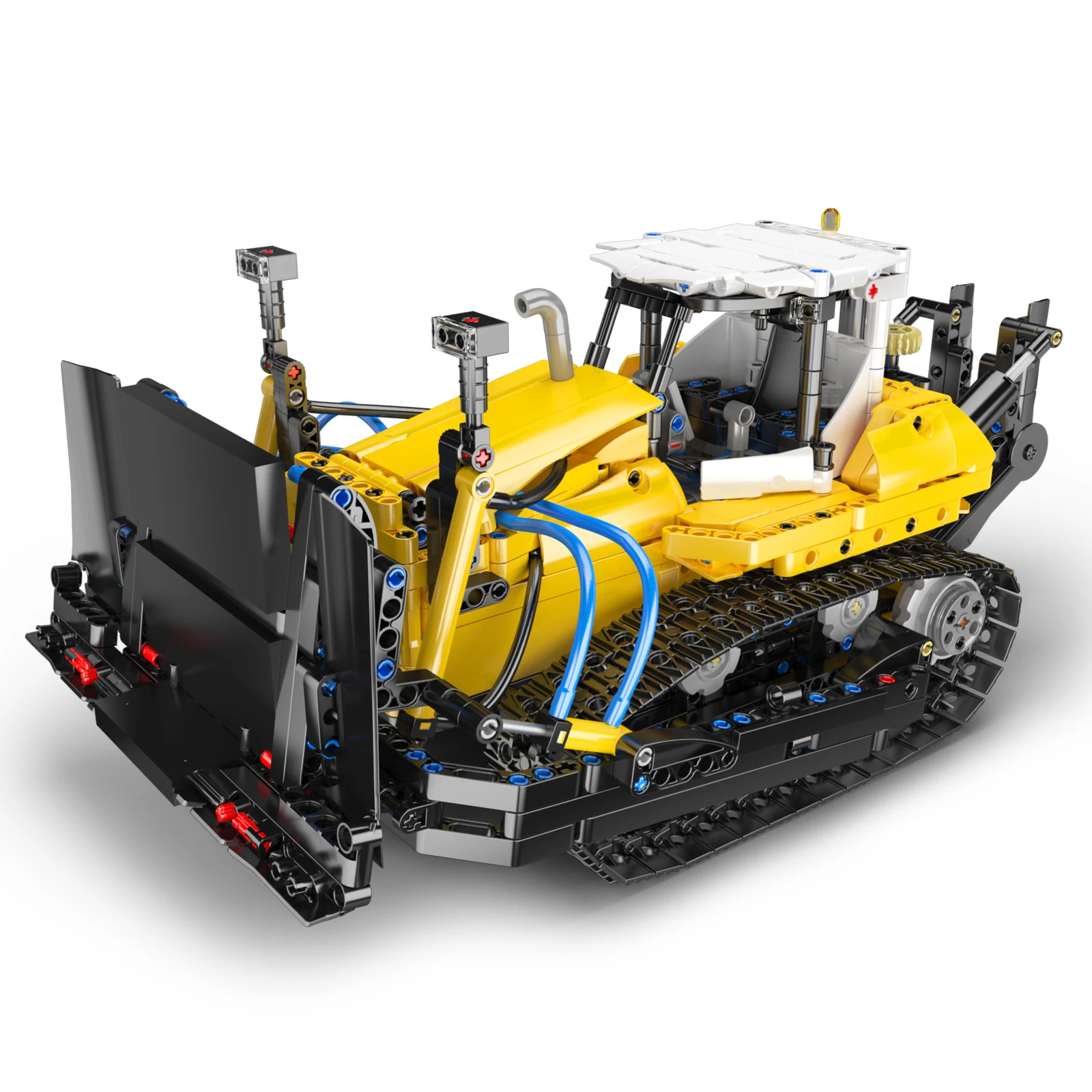 Mold King 19019 Technical Car Toys The PR756 Bulldozer Building Block Enginerring Truck Model Brick Set Kids Christmas light