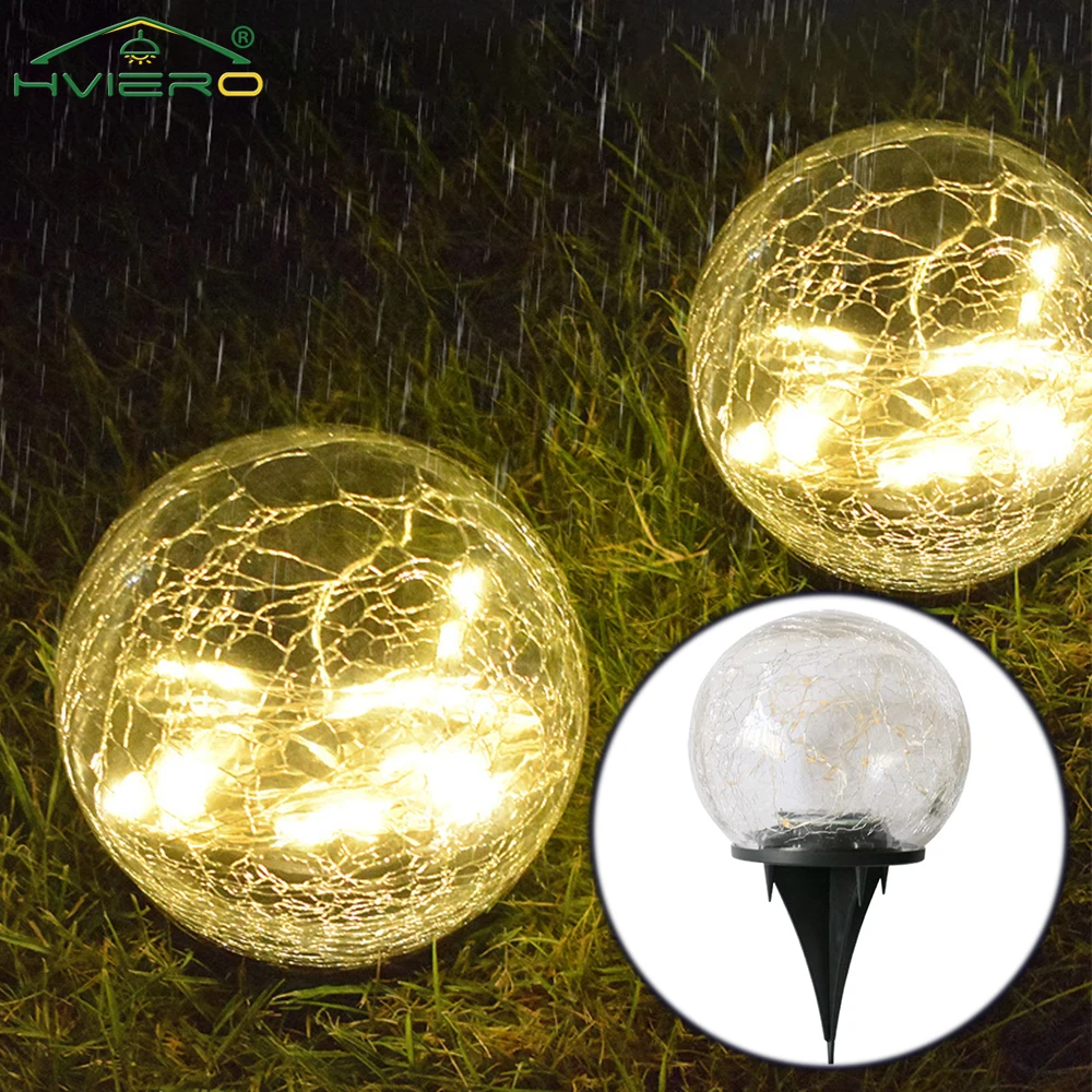 

1pcs Outdoor Solar Led Light Garden Grass Lamp Buried Court Glass Ball Waterproof Balcony Layout Christmas Decoration Lighting