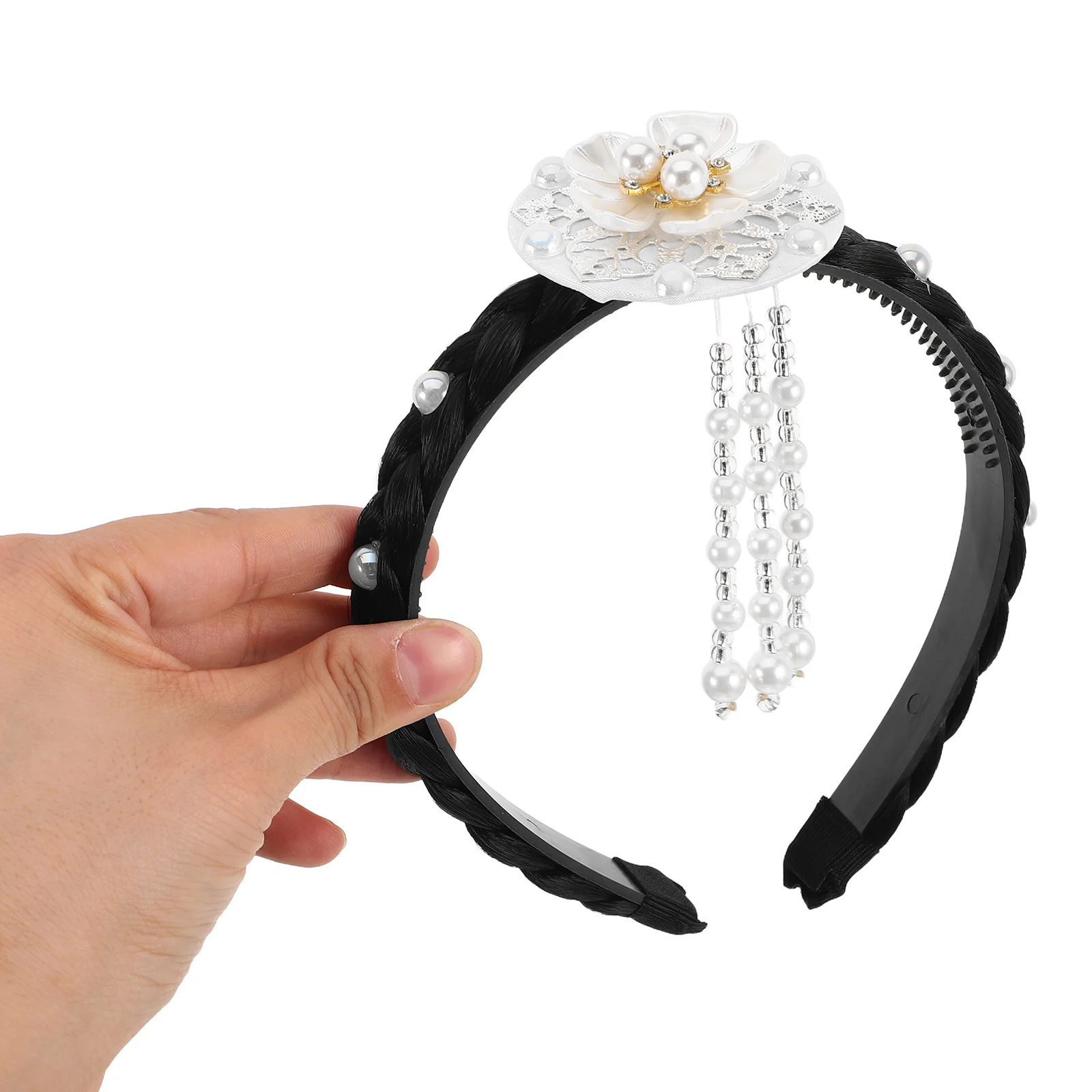 

Korean Style Tassel Flower Headband Embellished Hairpiece for Weddings Parties Kids Women Hair Accessories Hair Bands for Kids