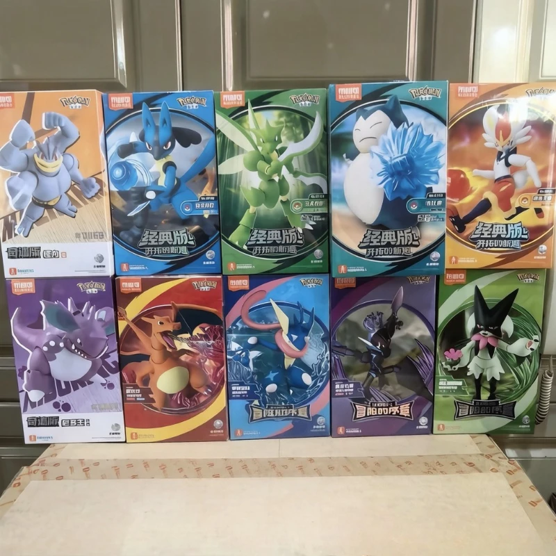 

BLOKEES Pokémon Building Block Man L Classic Edition Charizard Snorlax Greninja Assembly Various Model Collect Children Toy Gift