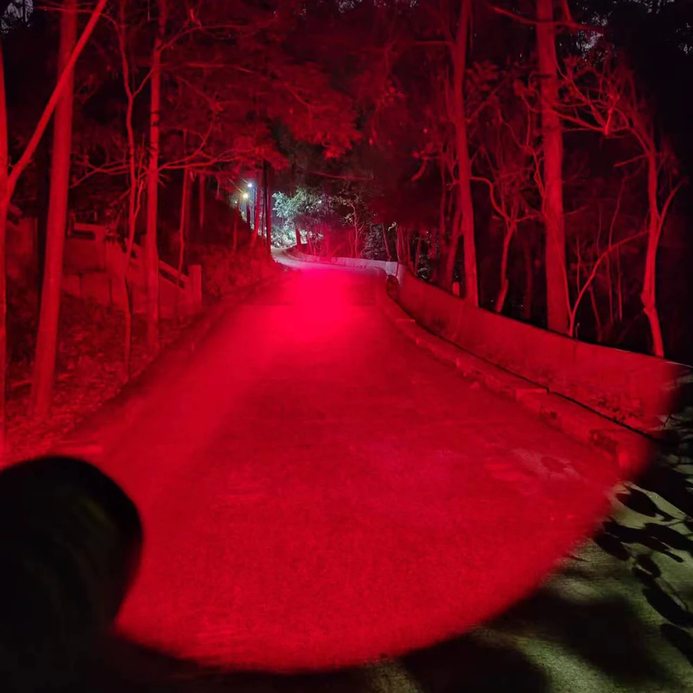 قافلة C8 + مصباح يدوي أحمر KR CSLNM1.23 / SST-20-DR Led الفانوس 18650 الشعلة الضوء الأحمر ضوء فلاش الصيد التخييم مصباح صيد #6