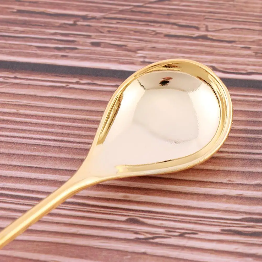 Tableware Branch Shape Royal Style for Snacks Kitchen Dining Bar Mini Dessert Spoon Cutlery Flatware Small Coffee Spoon