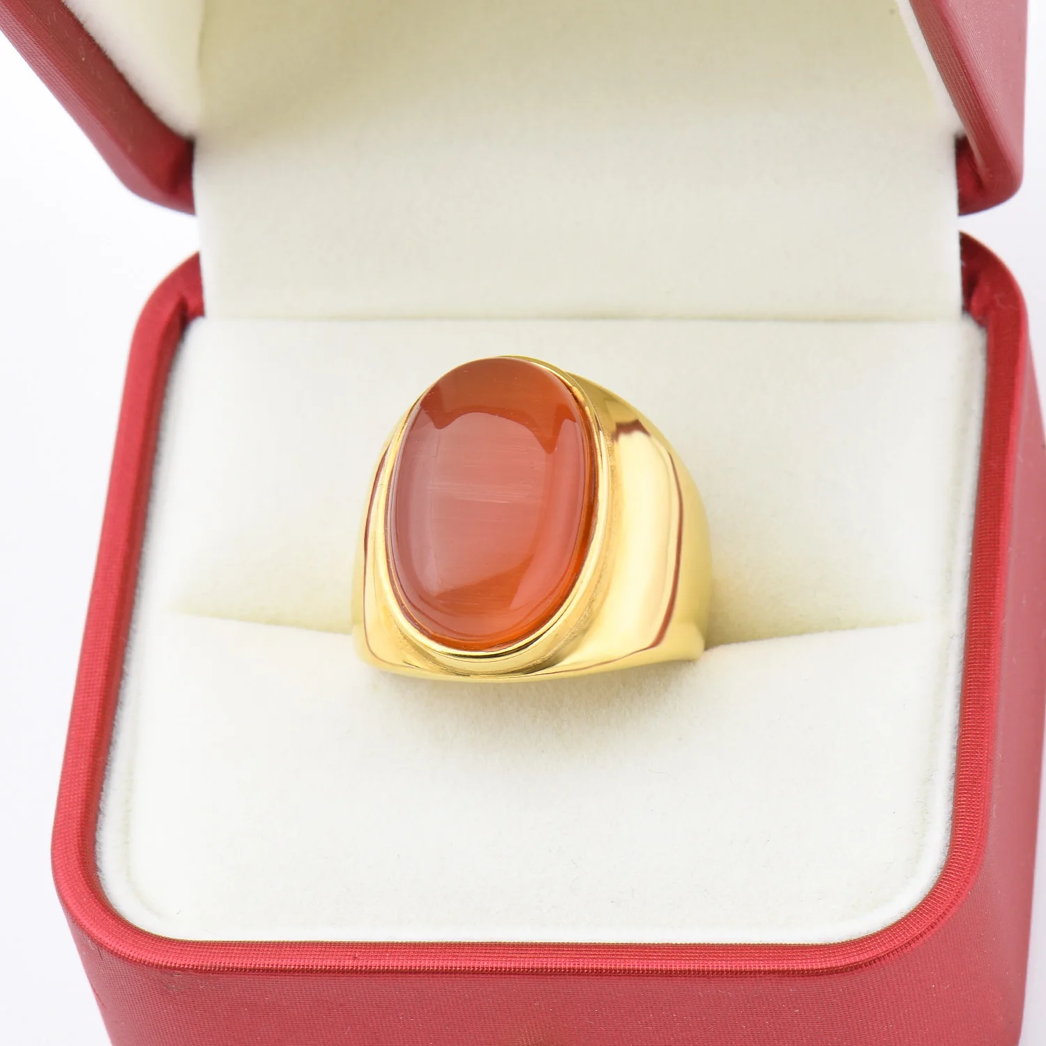 Men\'s/Women 316LStainless/Titanium Steel Onyx Texture Gilded Rings Classic Fashion Trend Jewelry Eco-Friendly Material