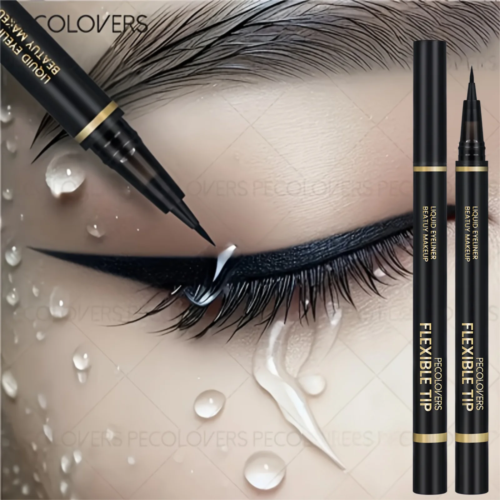 1PC Ultra-fine Tip Waterproof Black Liquid Eyeliner, 24-hour Makeup Hold, Easy Glide Application, Essential Daily Makeup Tool
