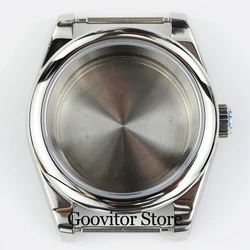 36/39mm NH35 silver watch case stainless steel sapphire glass fit NH35 NH36 movement waterproof 28.5mm dial 20mm strap datejust