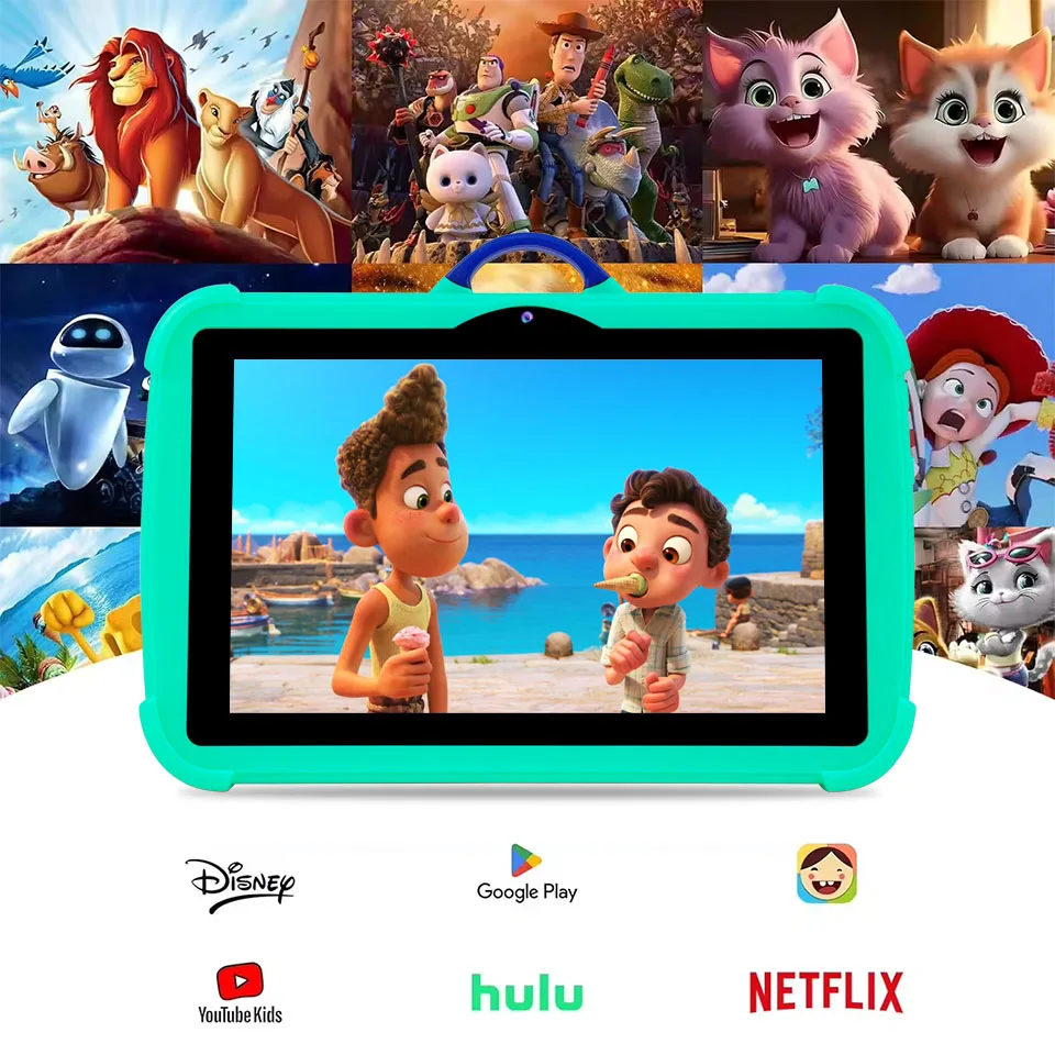 

Новинка 2025 года, 2,4G + 5GWIFI, 7-дюймовый детский планшет, 8 ГБ + 512 ГБ, портативный мини-планшет для рисования и обучения, четырехъядерный процессор, двойная камера, 3200 мАч