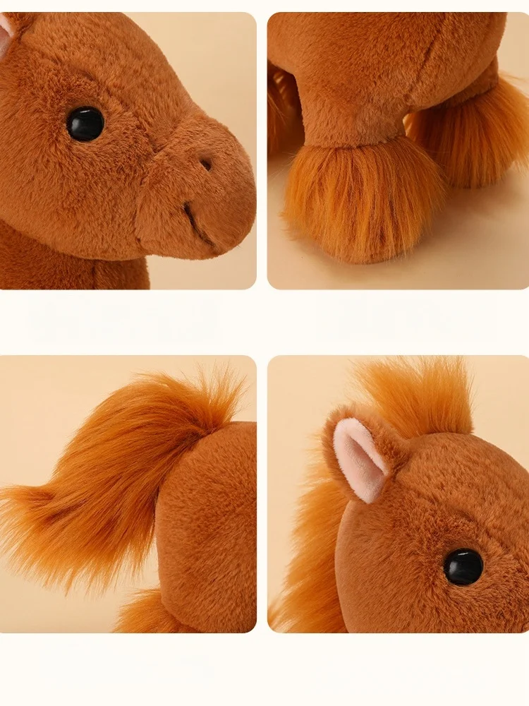 Cartoon Horse Plush Stuffed Toys Kawaii Horse Dolls Pillows Window Decorations Birthday Gift For Kids Friends