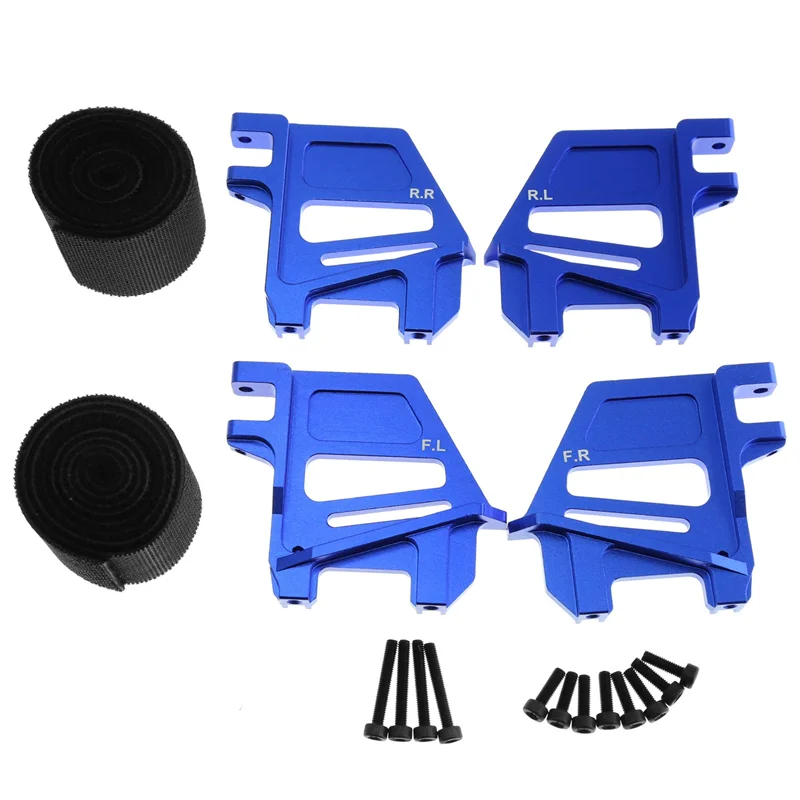 

ABJA-Tall Battery Holder Mount Hold Down With Battery Strap For Traxxas 1/5 X-Maxx Xmaxx 6S 8S RC Car Upgrade Accessories Blue