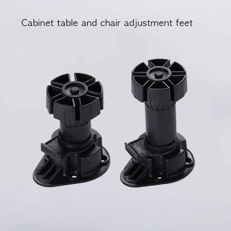 Adjustable Height Adjustable Cabinet Legs, Plastic Table Legs, Kitchen Furniture, Sofa Legs, Thickened Black