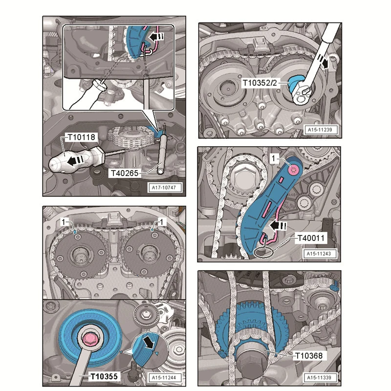 Engine Timing Tool EA888 1.8T 2.0T Engine Timing for Magotan/CC/Golf/Passat/Sagitar, etc. Auto Repair Tool Kit BL-4111