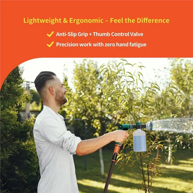 A25F-Sprayer For Liquid Fertilizer- Multi-Purpose Garden Lawn Spreader Tool For Watering, Pet Bathing& Outdoor Cleaning House