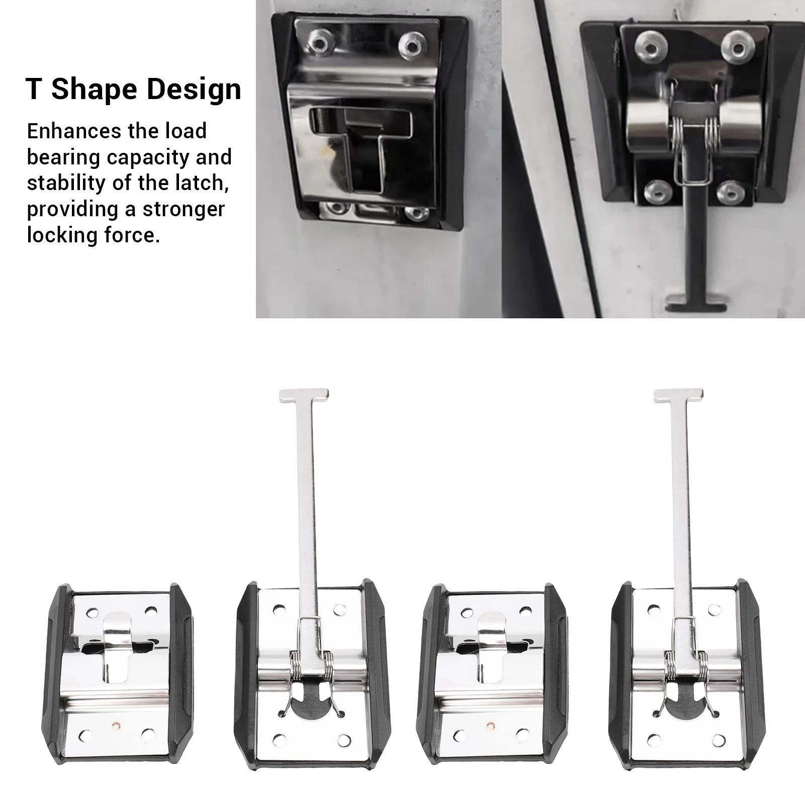 RV باب الصيد T باب الدخول سميكة 304 الفولاذ المقاوم للصدأ RV دخول الباب الصيد حامل لمقطورة السفر
