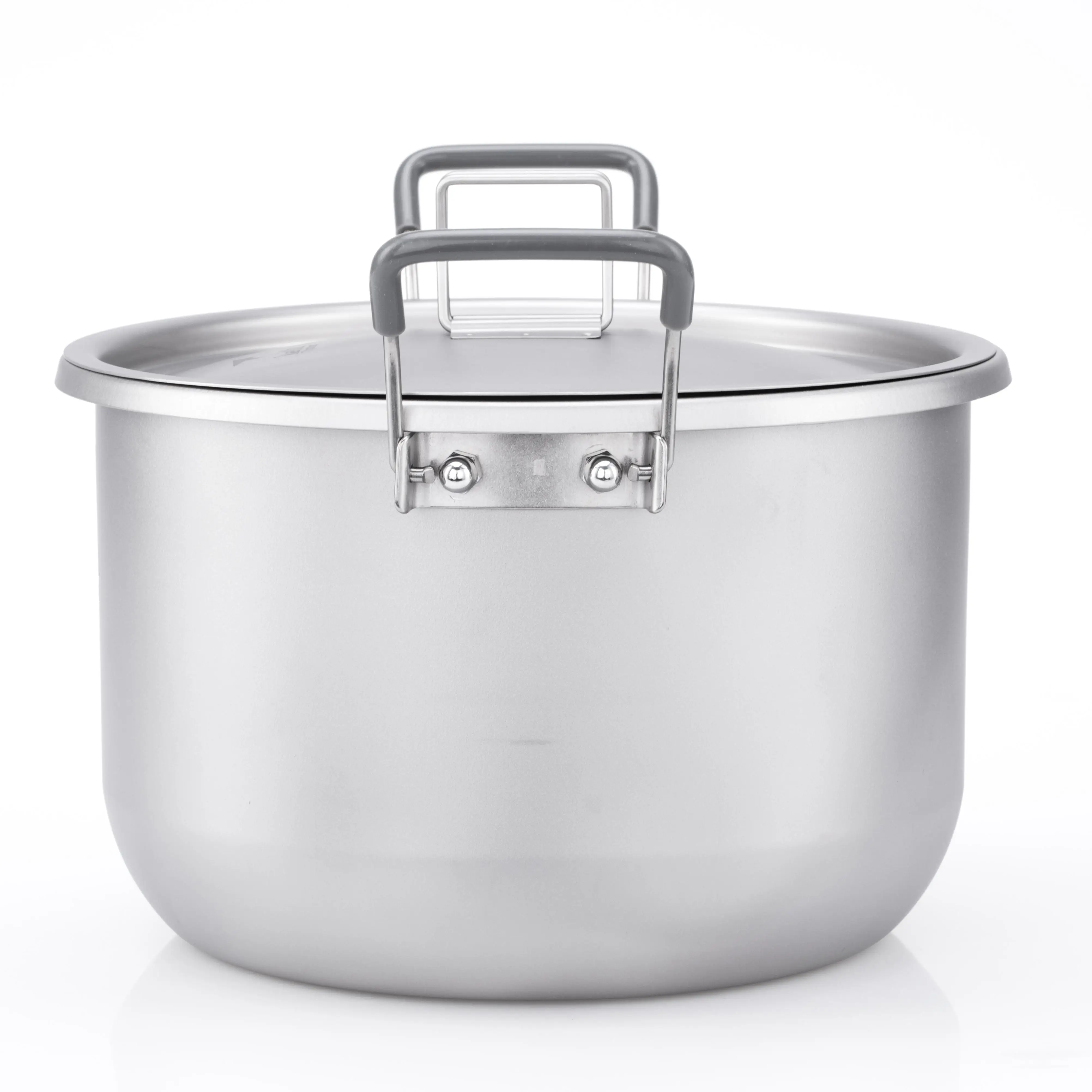 6000ml Titanium Pot Cup Ultralight Portable Pan with Pot Cover and Foldable Handle Outdoor Camping Hiking Backpacking