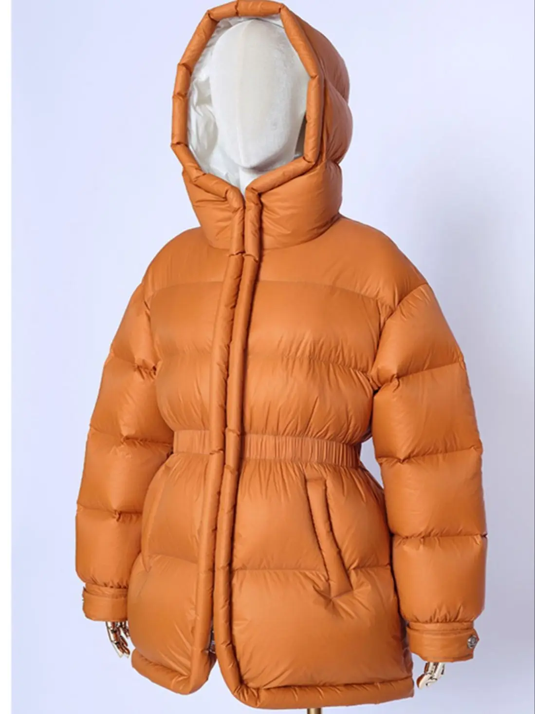 Più di 300g inverno grande qualità 95% piumini d\'oca piumino caldo più spesso moda femminile con cappuccio parka wy1734