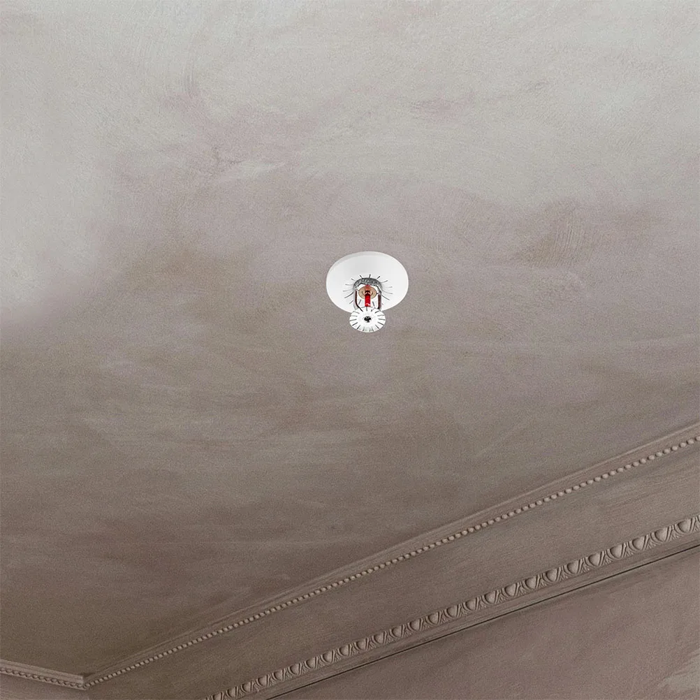 

12Pcs Fire Sprinkler Decorative Cover Plate Plastic Universal Fit Detachable Easy Maintenance Heat Resistant for Office
