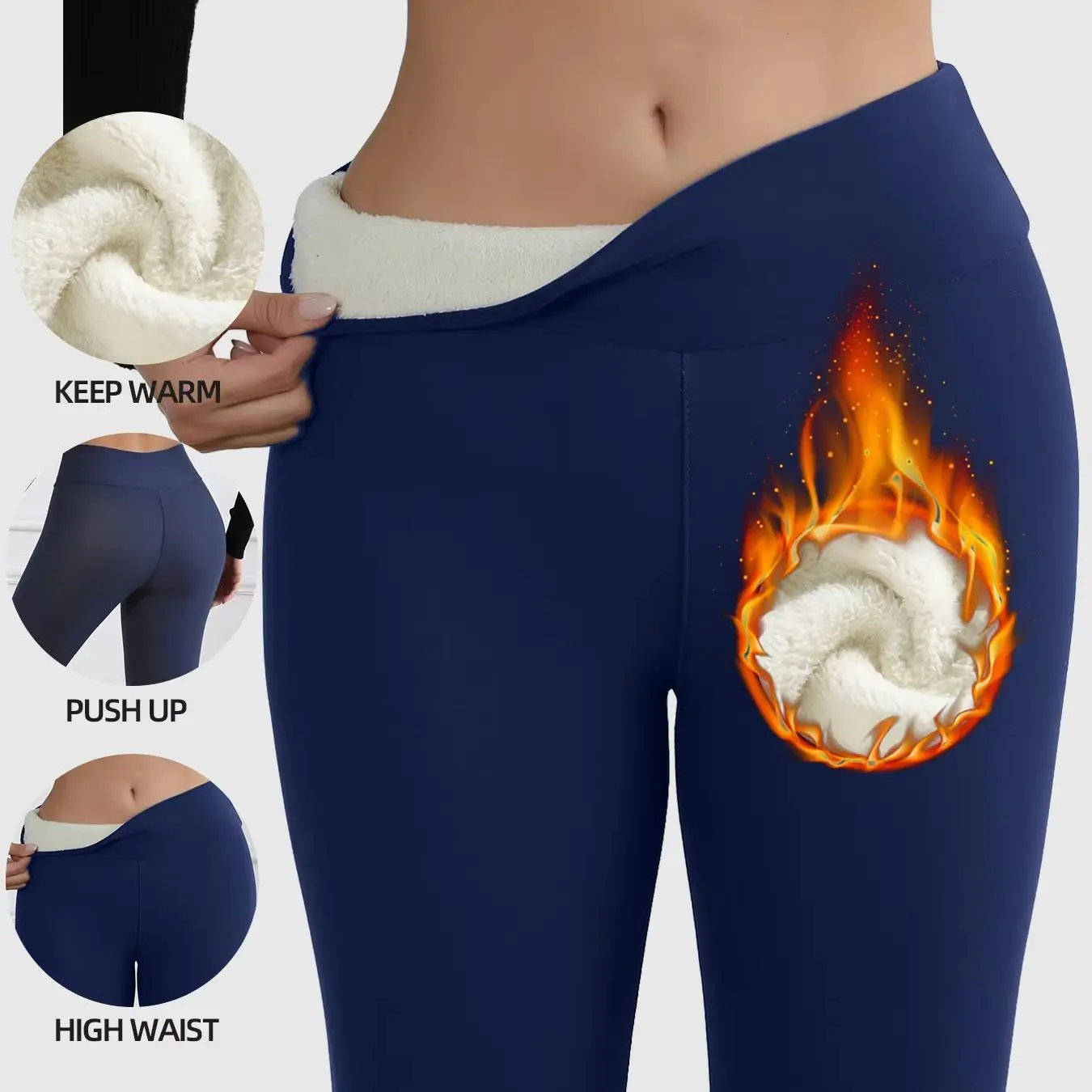 Women Velvet Leggings Autumn Winter Warm Fleece Tights Velvet Solid Color Prevent Cold Leggings Stretch Leggings