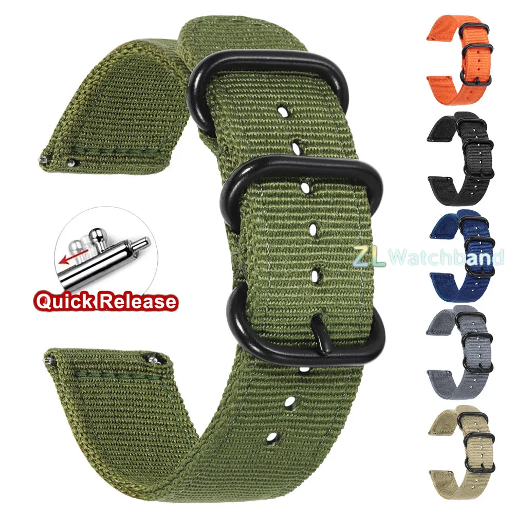 Pulseira de Relógio de Nylon 18mm 20mm 22mm 24mm Nova Pulseira Universal Trançada de Liberação Rápida em Tecido para Homens e Mulheres Acessórios de Pulseira