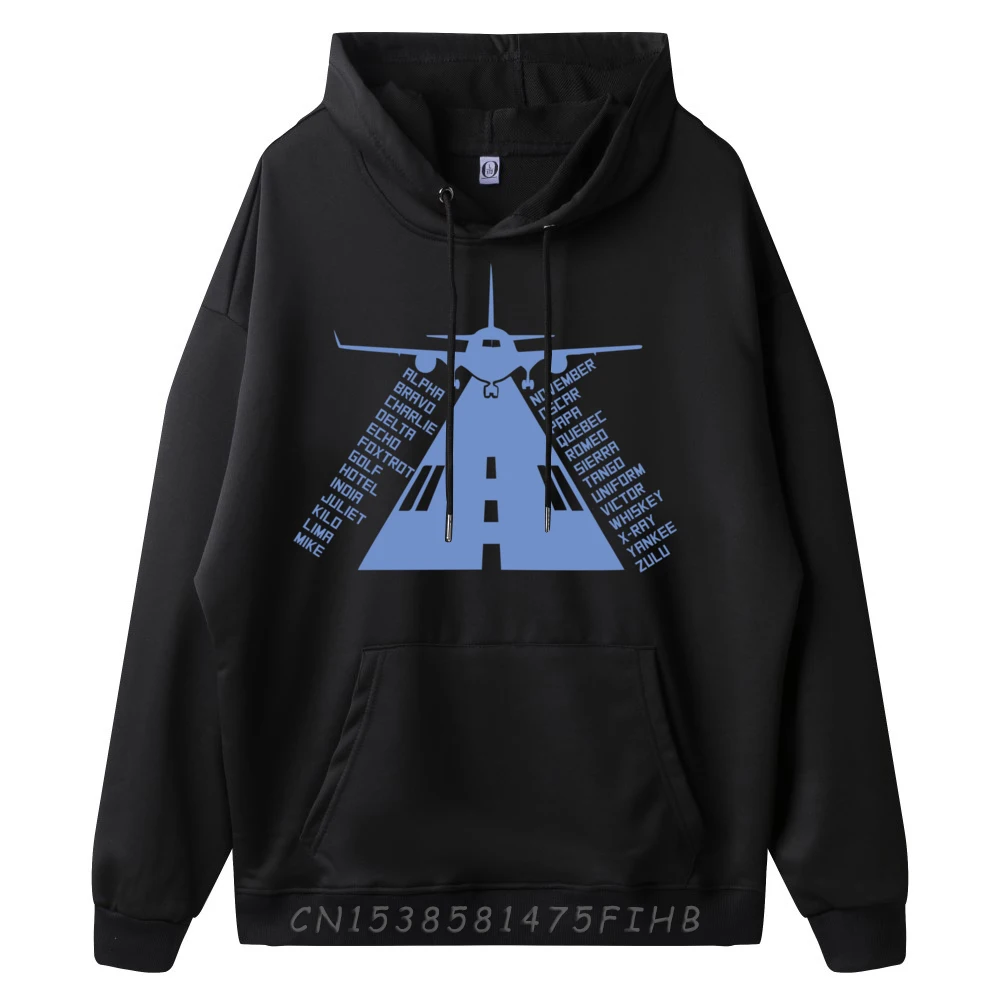 Flugzeug Laufsteg phonetisches Alphabet Flugzeug Pilot lustige Herren koreanische Mode Sweatshirts Illustration