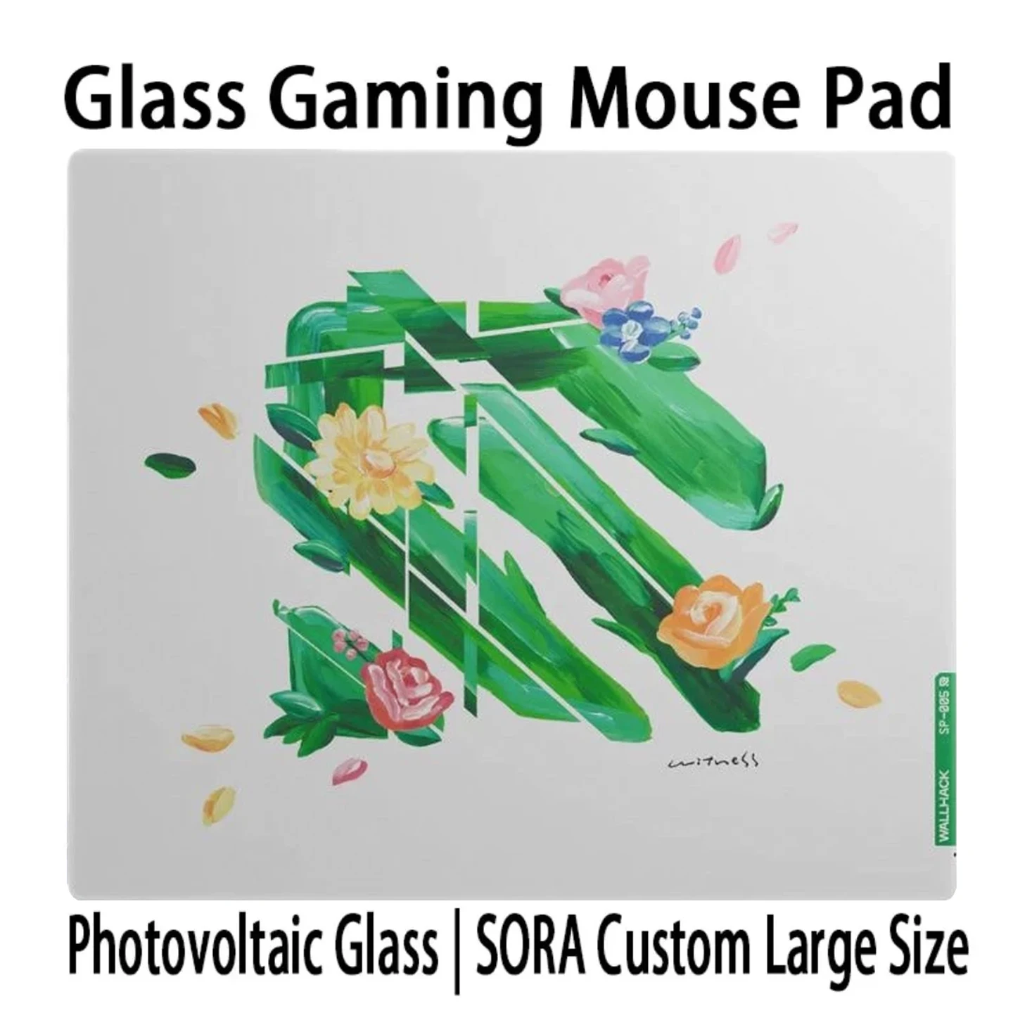 

W-WALLHACK SP005 Glass Mouse Pad WITNESS Version E-sports Desk Pads Gaming FPS Extra Large Size Custom Mousepad Perfect Replica