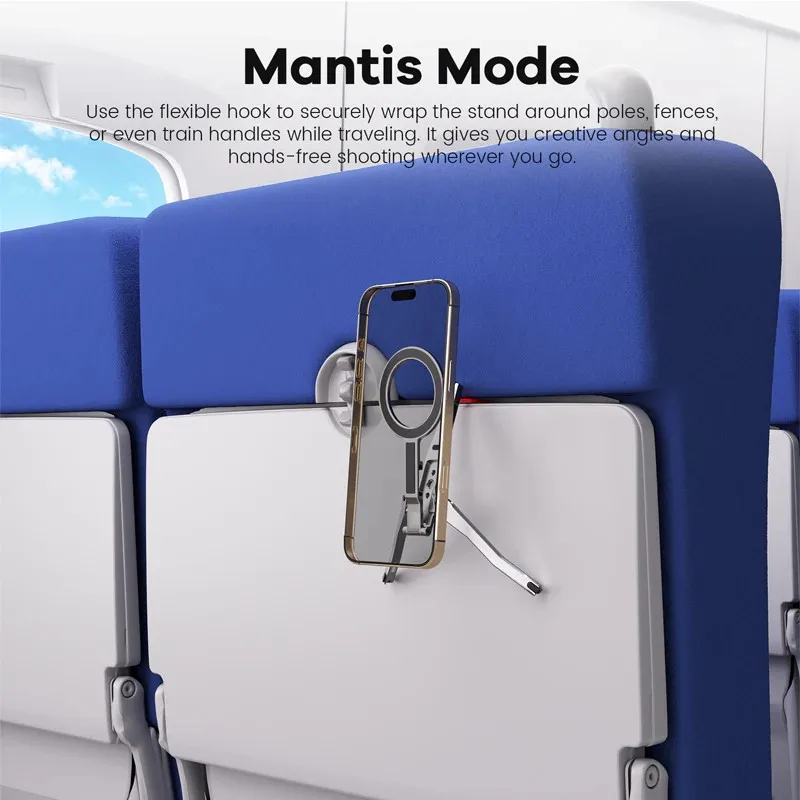 ZLOS PS03 Складная магнитная подставка для телефона со штативом, настольное автомобильное крепление, режим Богомол для видеозвонков, видеоблог, путешествий, съемки