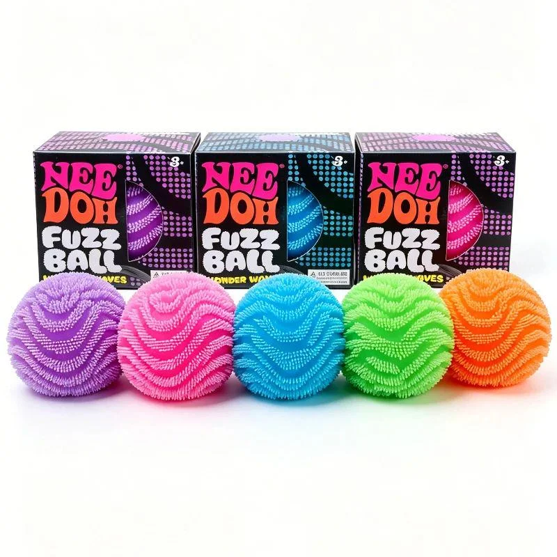 

Needoh Fuzz Ball Stress Relief Squeeze Toy Wonder Waves Textured Relief For Anxiety Blind Box Slow Rebound Adult Relaxation Toys
