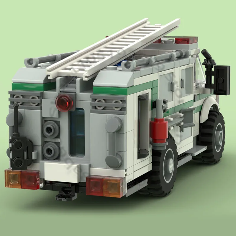 441 PCS Transport Car Forest Fire Service Medium Brush Truck - Type 6 MOC Customize Modular Building DIY Holiday Toy Gifts