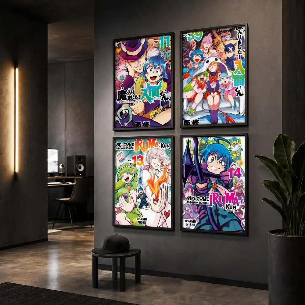 Anime W-Welcome to D-Demon School Iruma Kun Poster Wall Art Print Sticker for Bedroom Living Room Dorm Office Modern Home Decor
