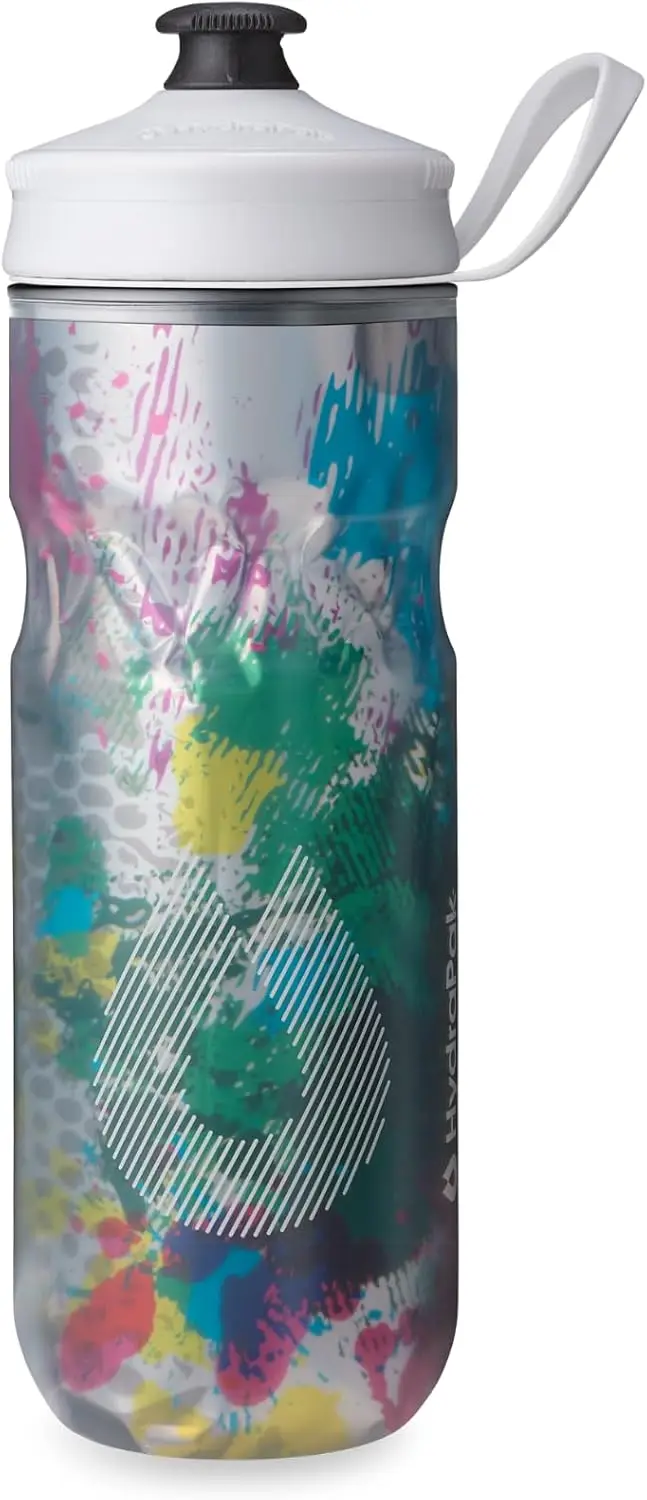 

Insulated Water Bottle for Sports & Bike - Tri-Layer Squeeze Bottle with Handle, 20oz