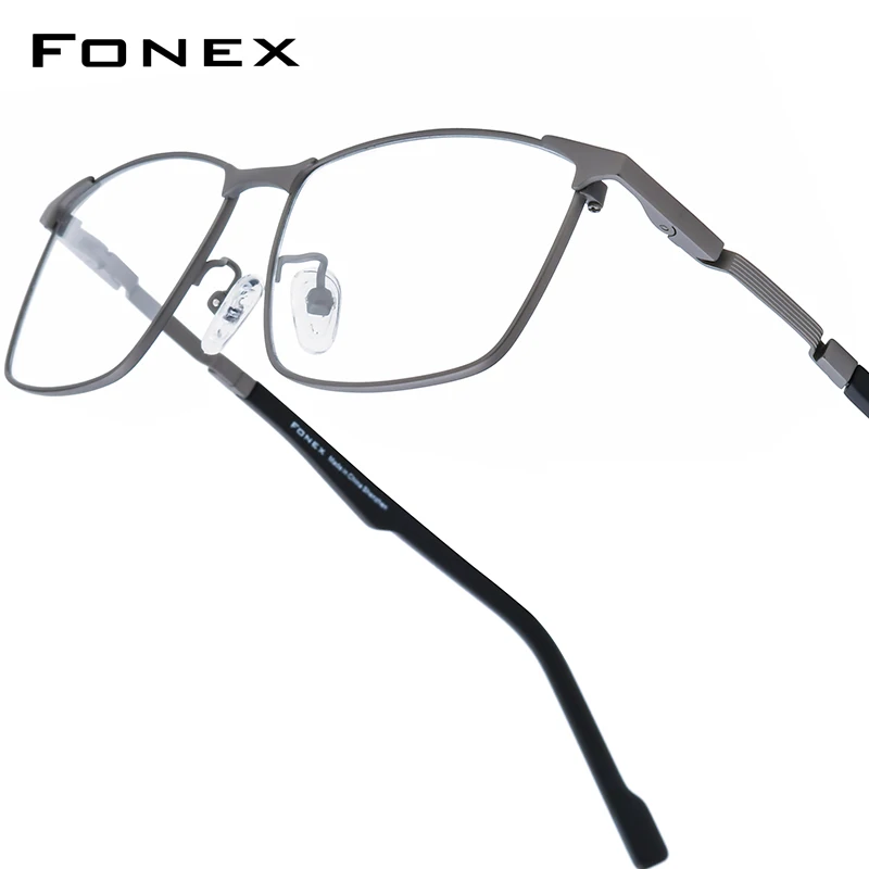 

FONEX титановая оправа для очков, мужские брендовые дизайнерские квадратные сверхлегкие очки, японские сверхлегкие очки высокого качества 85916