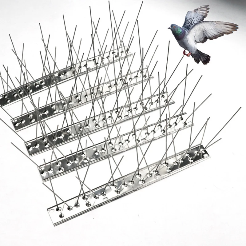 Stainless Steel Bird Repeller Deterrent Pigeon Spikes Anti Bird Thorn Traps Nail Kit Pest Control Home Garden Balcony Supplies