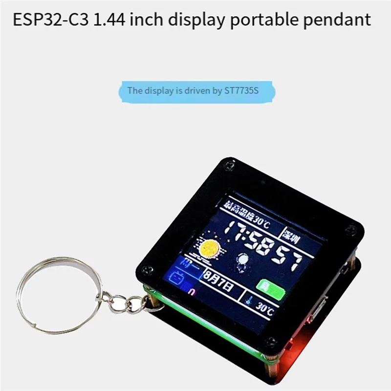 ESP32 C3 Development Board 1.44Inch LCD Screen Desktop Trinkets Portable Mini TV Portable Pendant Lvgl Spaceman St7735,B