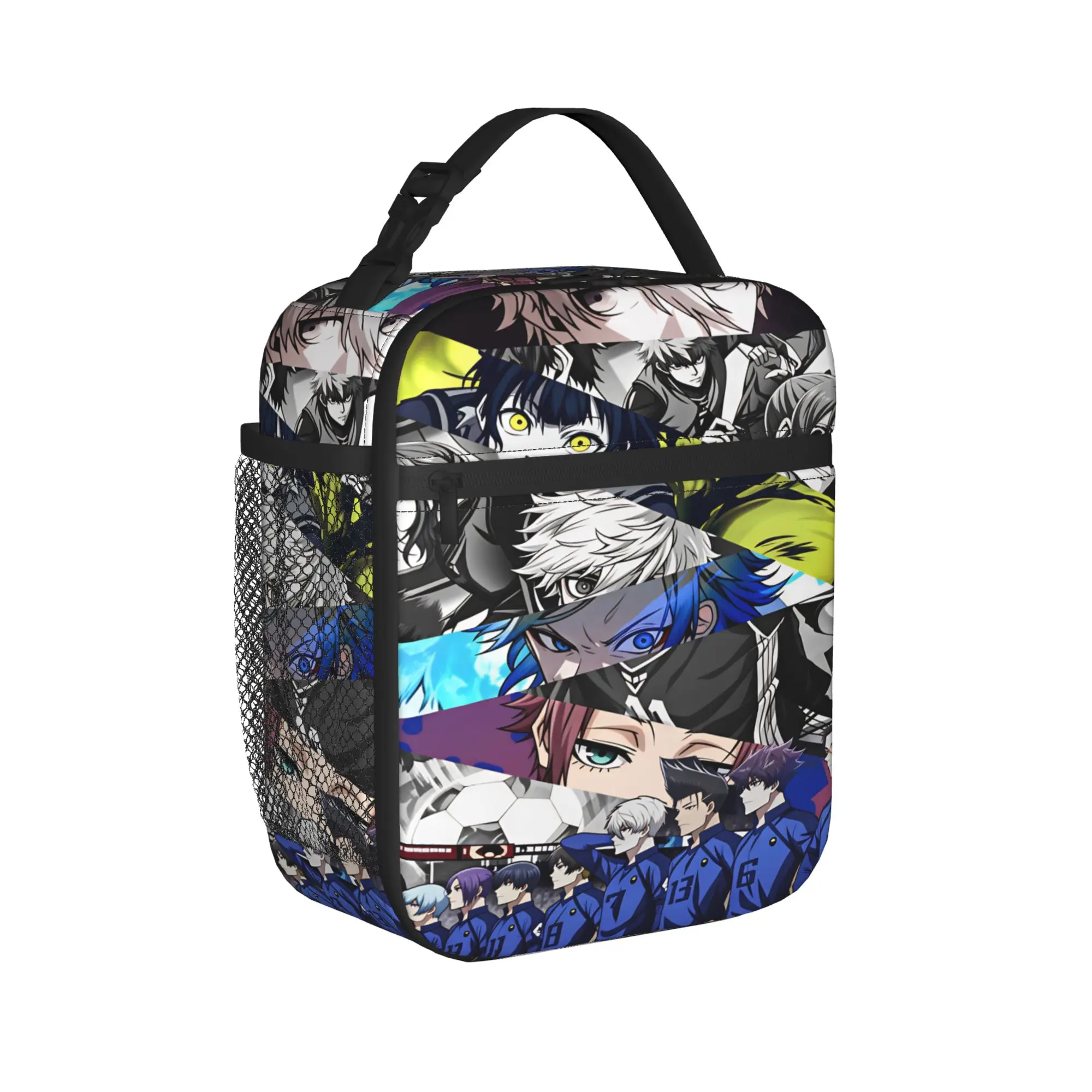 Anime Blue Locks Lunch Bag  Fun Lunch Box For Child Outdoor Picnic Convenient Cooler Bag Oxford Designer Tote Food Bags - view 2