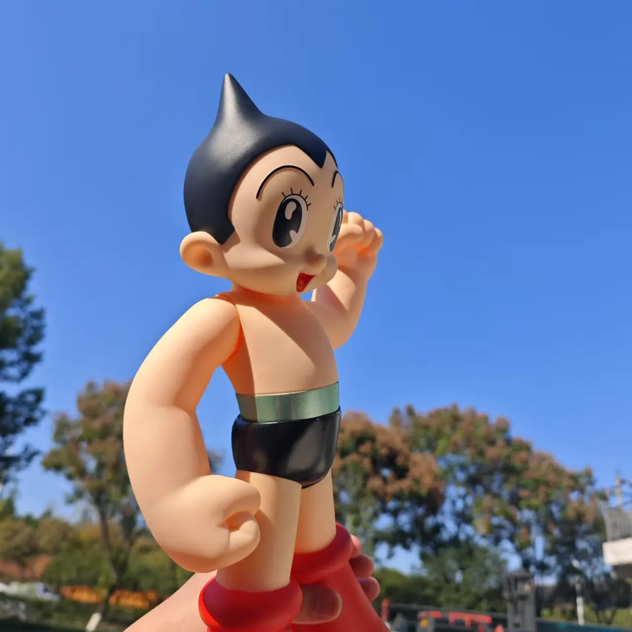 40CM Large size  Iron Arm Astro Boy Character Ornament PVC Action Figures Statue Collection Anime Model Toys kid Holiday Gifts